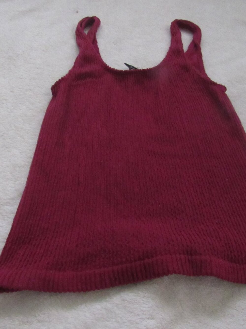 Forever 21 Dark Red Small Tank Top USED